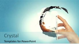  Presentation with ecology - Presentation theme with ecology-and-global-communication-concept background and a light blue colored foreground