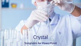  Presentation with animal testing scientist doing experiment - Cool new presentation with ecology bacteira - female scientist researcher conducting backdrop and a sky blue colored foreground