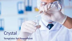  Presentation with animal testing scientist doing experiment - Audience pleasing PPT theme consisting of ecology bacteira - female scientist researcher conducting backdrop and a  colored foreground