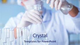  Presentation with animal testing scientist doing experiment - Colorful slide deck enhanced with ecology bacteira - female scientist researcher conducting backdrop and a sky blue colored foreground