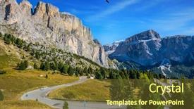  Presentation with food tourism in india - Slides having ecology bird - picturesque road through the sella background and a tawny brown colored foreground