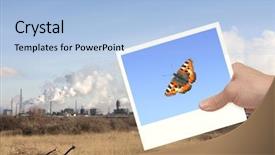  Presentation with death - PPT theme having ecology concept - death and life background and a light blue colored foreground