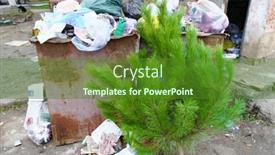  Presentation with ecology - Amazing presentation design having ecology-concept-christmas-tree backdrop and a tawny brown colored foreground