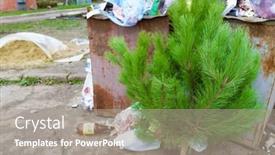  Presentation with ecology - Presentation theme with ecology-concept-christmas-tree background and a gray colored foreground