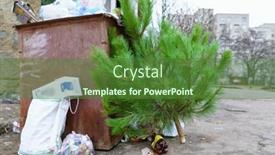  Presentation with ecology - Colorful presentation design enhanced with ecology-concept-christmas-tree backdrop and a tawny brown colored foreground