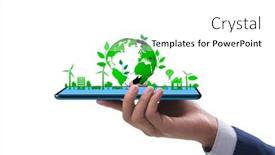  Presentation with ecology - Presentation theme with ecology-concept-with-ecological-elements background and a white colored foreground