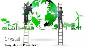  Presentation with elements - Theme having ecology-concept-with-ecological-elements background and a white colored foreground