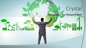  Presentation with elements - Presentation having ecology-concept-with-ecological-elements background and a light blue colored foreground