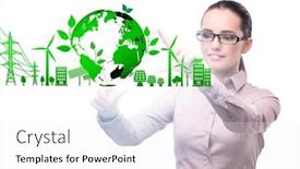  Presentation with elements - Theme with ecology-concept-with-ecological-elements background and a white colored foreground