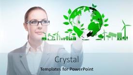  Presentation with ecology - Slide set having ecology-concept-with-ecological-elements background and a light blue colored foreground