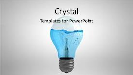  Presentation with light bulb - PPT theme having ecology concept with light bulb background and a light gray colored foreground