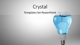  Presentation with light bulb - Beautiful PPT theme featuring ecology concept with light bulb backdrop and a light gray colored foreground