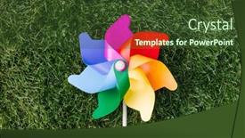  Presentation with pinwheel - Presentation featuring ecology-environment-and-sustainable-energy background and a tawny brown colored foreground