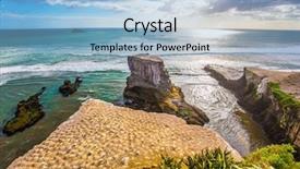  Presentation with awesome - Colorful presentation theme enhanced with ecology habitat - awesome beautiful coast backdrop and a light blue colored foreground