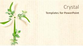  Presentation with green paper texture - PPT theme having ecology-nature-and-clean-alternative background and a cream colored foreground