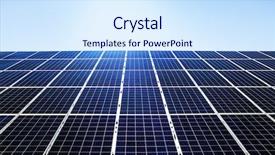  Presentation with solar power plant - Slide set featuring ecology photo panel - renewable alternative solar energy sun-power background and a sky blue colored foreground