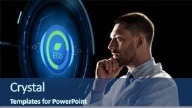  Presentation with science concept painted black brain - Presentation design consisting of ecology science and people concept background and a ocean colored foreground