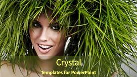  Presentation with ecology - Theme featuring ecology woman green concept background and a  colored foreground