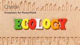  Presentation with ecology - Presentation theme featuring ecology-word-inscription-by-color background and a  colored foreground