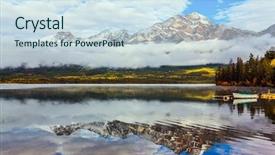  Presentation with cold water - PPT theme having beautiful pyramid lake pyramid mountain background and a sky blue colored foreground