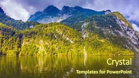  Presentation with boat tourism - Slide set enhanced with great boat trip background and a gold colored foreground