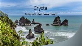  Presentation with pacific island - PPT theme enhanced with new zealand the picturesque pacific background and a light blue colored foreground