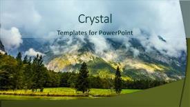  Presentation with bavaria - Presentation design featuring germany bavaria walking route background and a light blue colored foreground