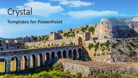  Presentation with millennial - PPT theme having photo ecological and historical tourism background and a light blue colored foreground