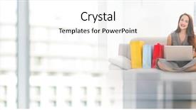  Presentation with earn money for shopping online - Presentation design having ecommerce - digital composite of woman shopping background and a white colored foreground