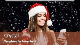  Presentation with online shopping - Presentation consisting of ecommerce - portrait of a young smiling background and a tawny brown colored foreground