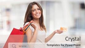  Presentation with paper bag vs plastic bags - Colorful slide deck enhanced with ecommerce - young woman holding shopping bags backdrop and a lemonade colored foreground