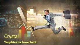  Presentation with dynamic - Amazing PPT layouts having money dynamic - image of a businessman jumping backdrop and a  colored foreground