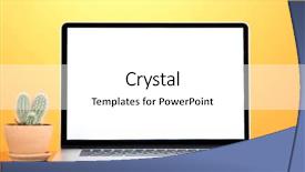  Presentation with flowers on white wooden - PPT layouts having economic botany - laptop and cactus in flowerpot background and a  colored foreground