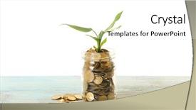  Presentation with tree of life growing - Beautiful slide set featuring economic botany - money and growing sprout backdrop and a white colored foreground