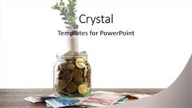  Presentation with sprout - Cool new presentation theme with economic botany - money with growing sprout backdrop and a  colored foreground