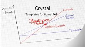  Presentation with economic - Slide set enhanced with economic calculation break-even point background and a white colored foreground