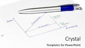 Presentation with break even point analysis bep - Slide set having economic calculation break-even point background and a white colored foreground