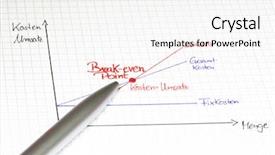 Presentation with break even point analysis bep - Audience pleasing presentation design consisting of economic calculation break-even point backdrop and a white colored foreground