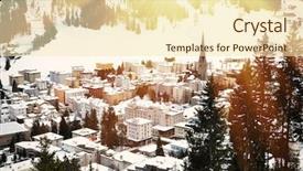  Presentation with winter - Colorful slide deck enhanced with economic countries - winter view of davos famous backdrop and a cream colored foreground