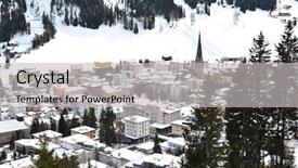  Presentation with economic - Cool new presentation with economic countries - winter view of davos famous backdrop and a light gray colored foreground