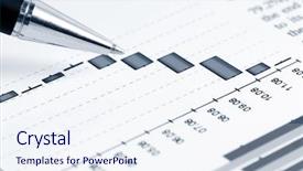  Presentation with financial crisis - Cool new PPT layouts with economic crisis - financial graphs backdrop and a sky blue colored foreground