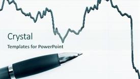  Presentation with monitoring - PPT layouts consisting of economic crisis - monitoring of stock index dynamics background and a  colored foreground