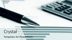  Presentation with stock market - Presentation with economic crisis - stock market graphs background and a  colored foreground