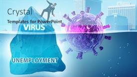  Presentation with covid coronavirus - PPT layouts with economic-crisis-concept-in-coronavirus background and a arctic colored foreground