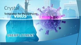  Presentation with covid coronavirus - Cool new theme with economic-crisis-concept-in-coronavirus backdrop and a arctic colored foreground