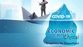  Presentation with covid coronavirus - Slide set having economic-crisis-concept-in-coronavirus background and a light blue colored foreground