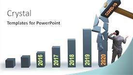  Presentation with economic - Slide set featuring economic-crisis-due-to-coronavirus background and a white colored foreground