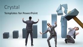  Presentation with covid coronavirus - Audience pleasing presentation theme consisting of economic-crisis-due-to-coronavirus backdrop and a light blue colored foreground