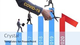  Presentation with covid coronavirus - Amazing presentation having economic-crisis-due-to-coronavirus backdrop and a light blue colored foreground