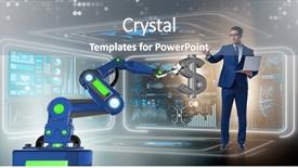  Presentation with trader - Amazing presentation theme having economic decline - currency trader using modern technologies backdrop and a gray colored foreground